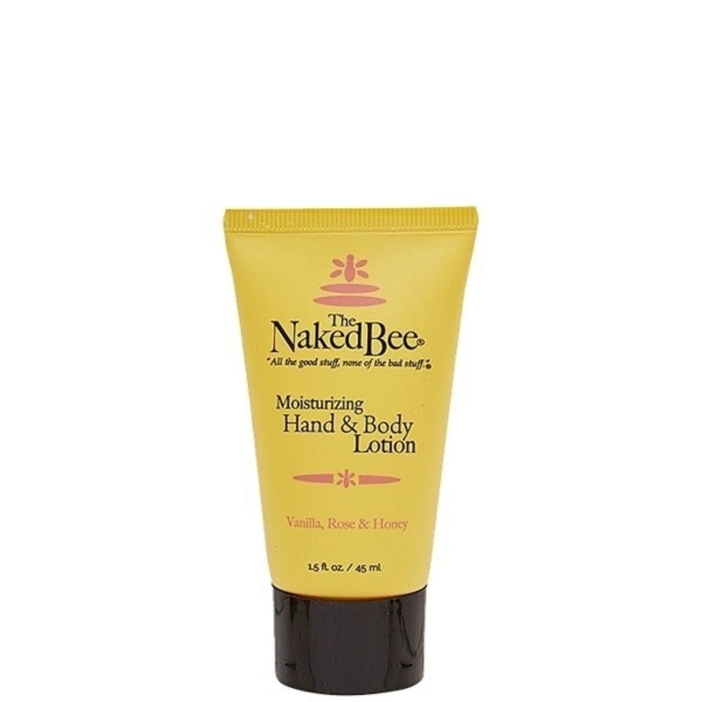 New The Naked Bee 1.5 oz Mini Hand & Body Lotion Vanilla, Rose & Honey